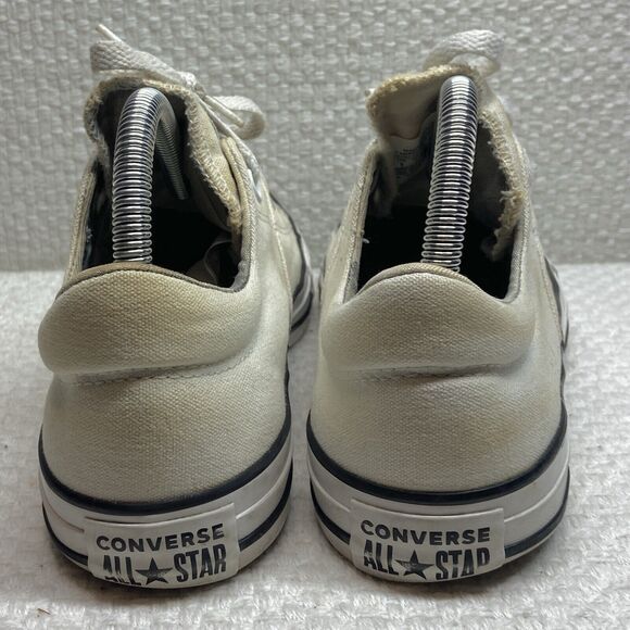Converse Chuck Taylor All Star White Canvas/Woven Size 9 Great Traction Used - Picture 11 of 14